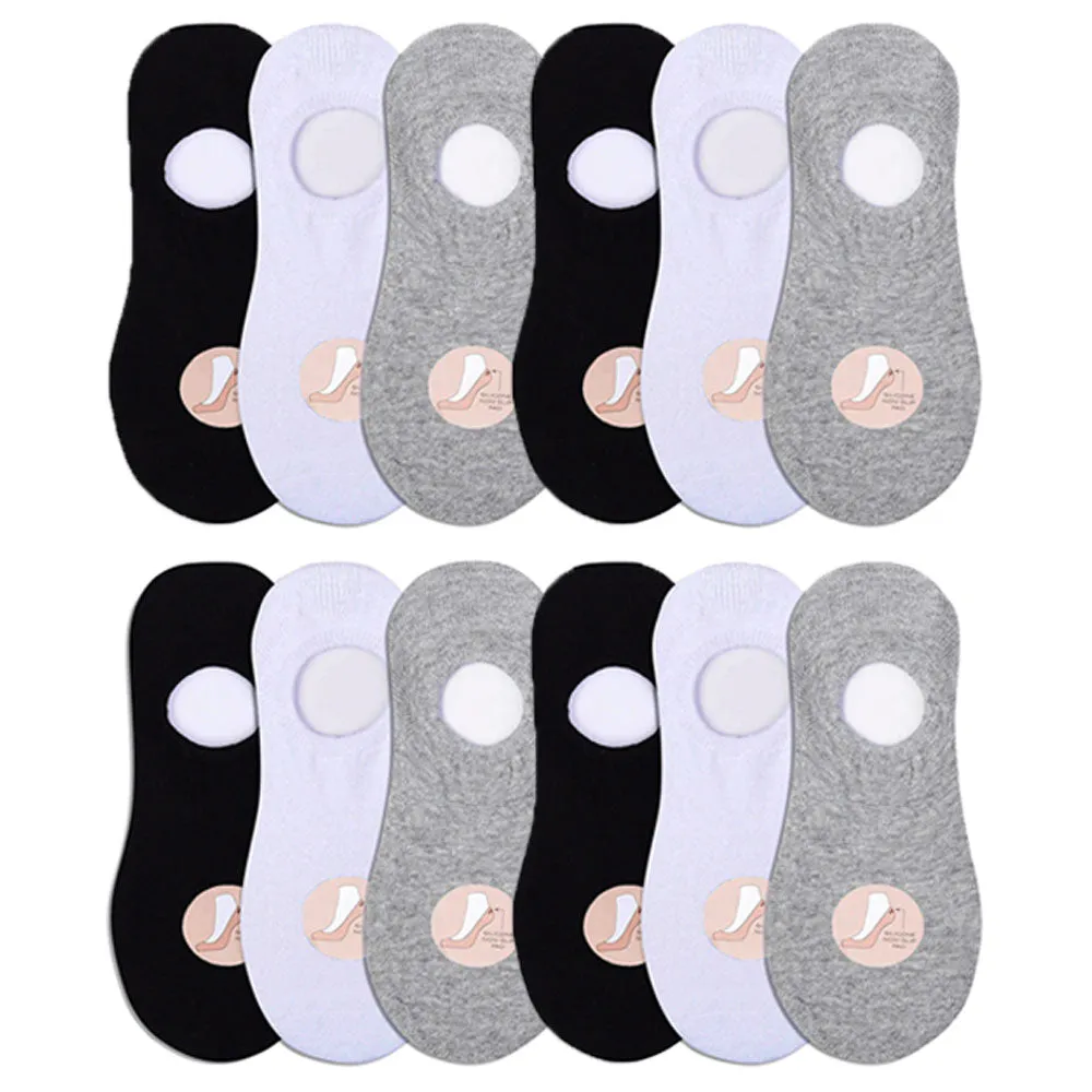 12 Pk Men No Show Socks Cotton Foot Cover Liner Invisible Low Cut Athletic 10-13