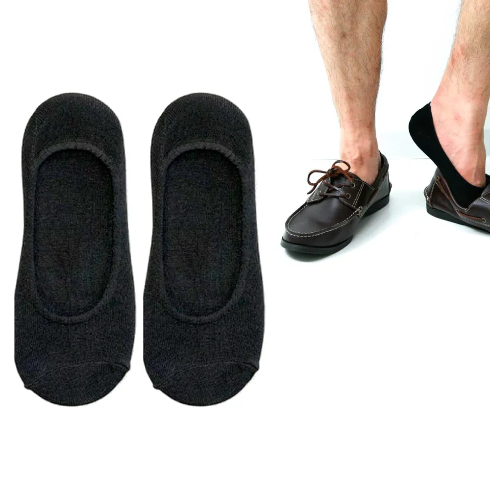6 Mens Loafer Foot Cover Ankle Socks Invisible Boat Liner Low Cut Black 10-13