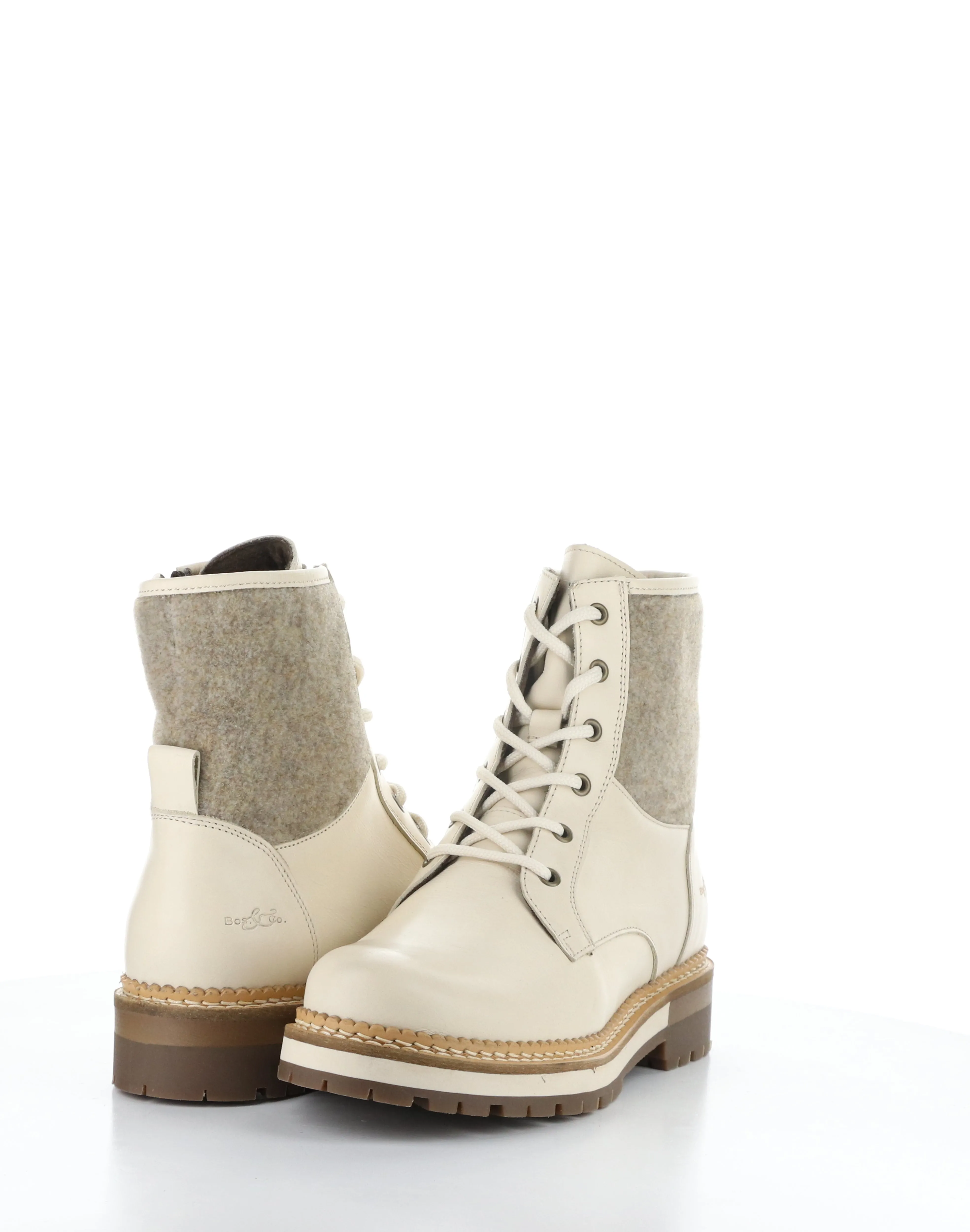 ASTRA CREAM/ZENO Round Toe Boots