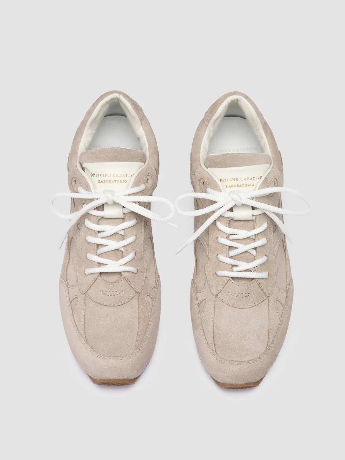 AWAY 101 - Ivory Suede Low Top Sneakers