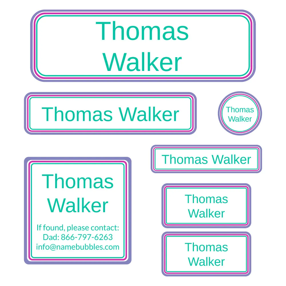 Bands School Labels Pack