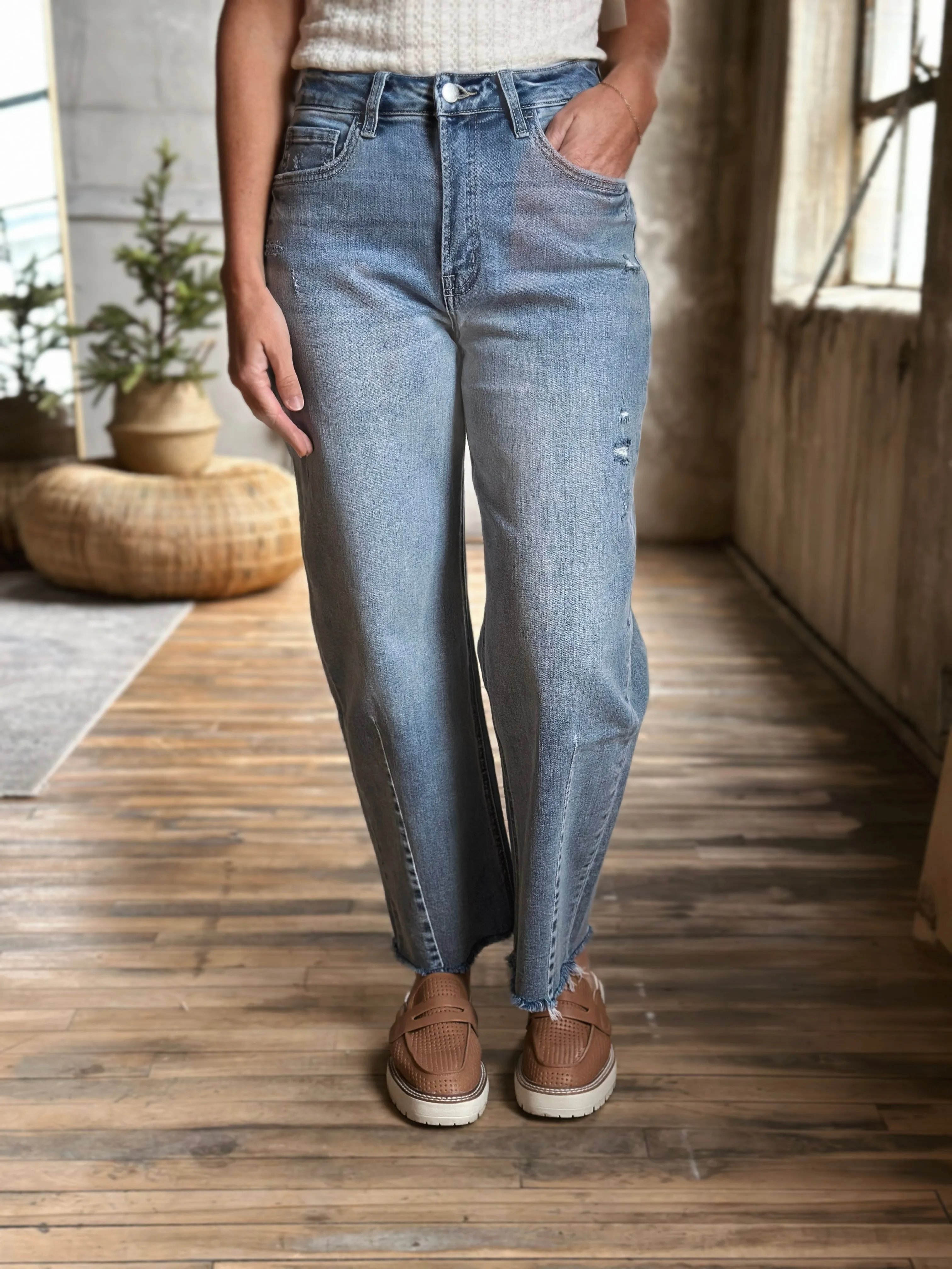 Barrel Leg Jeans by Flying Monkey