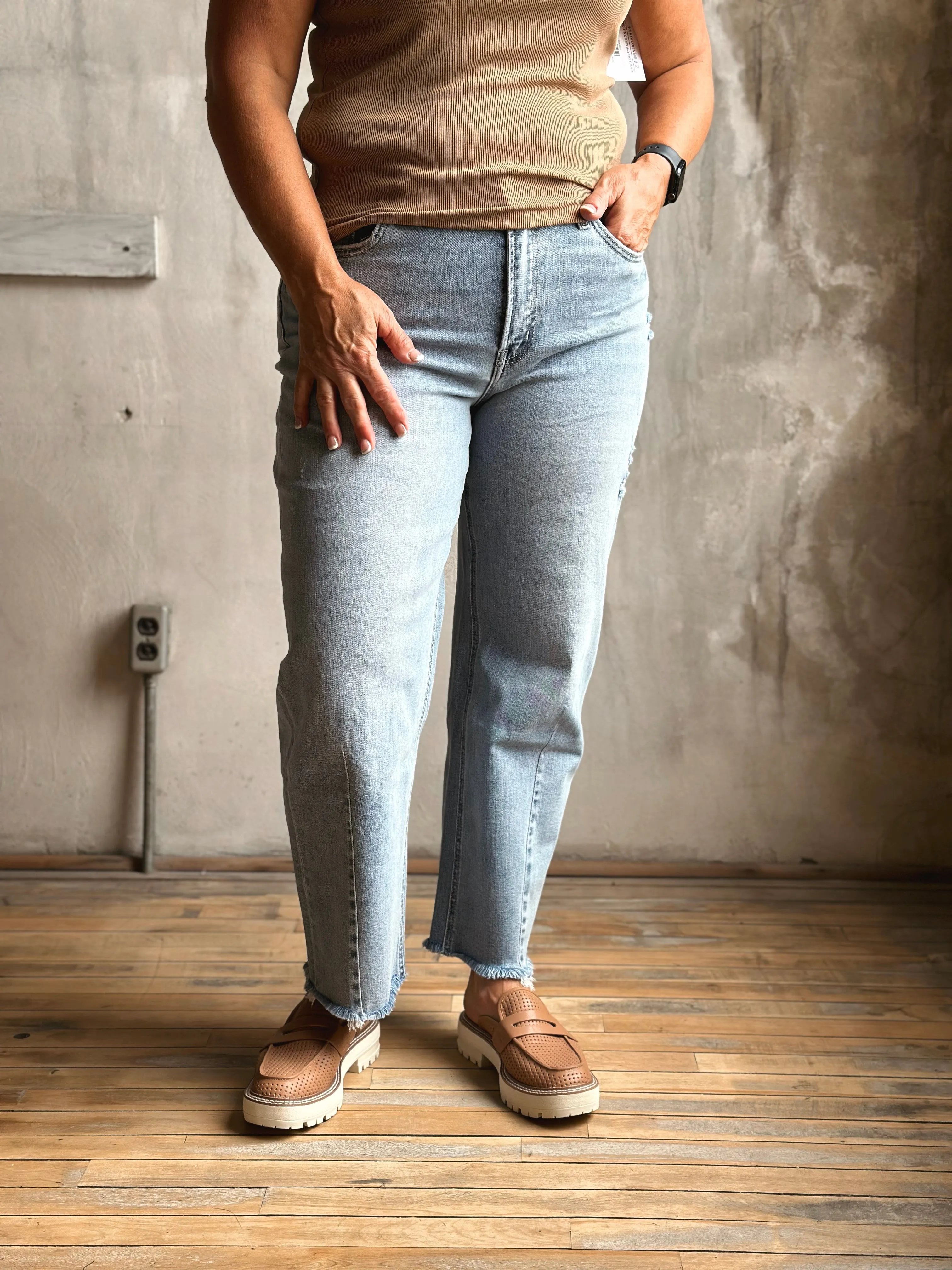 Barrel Leg Jeans by Flying Monkey