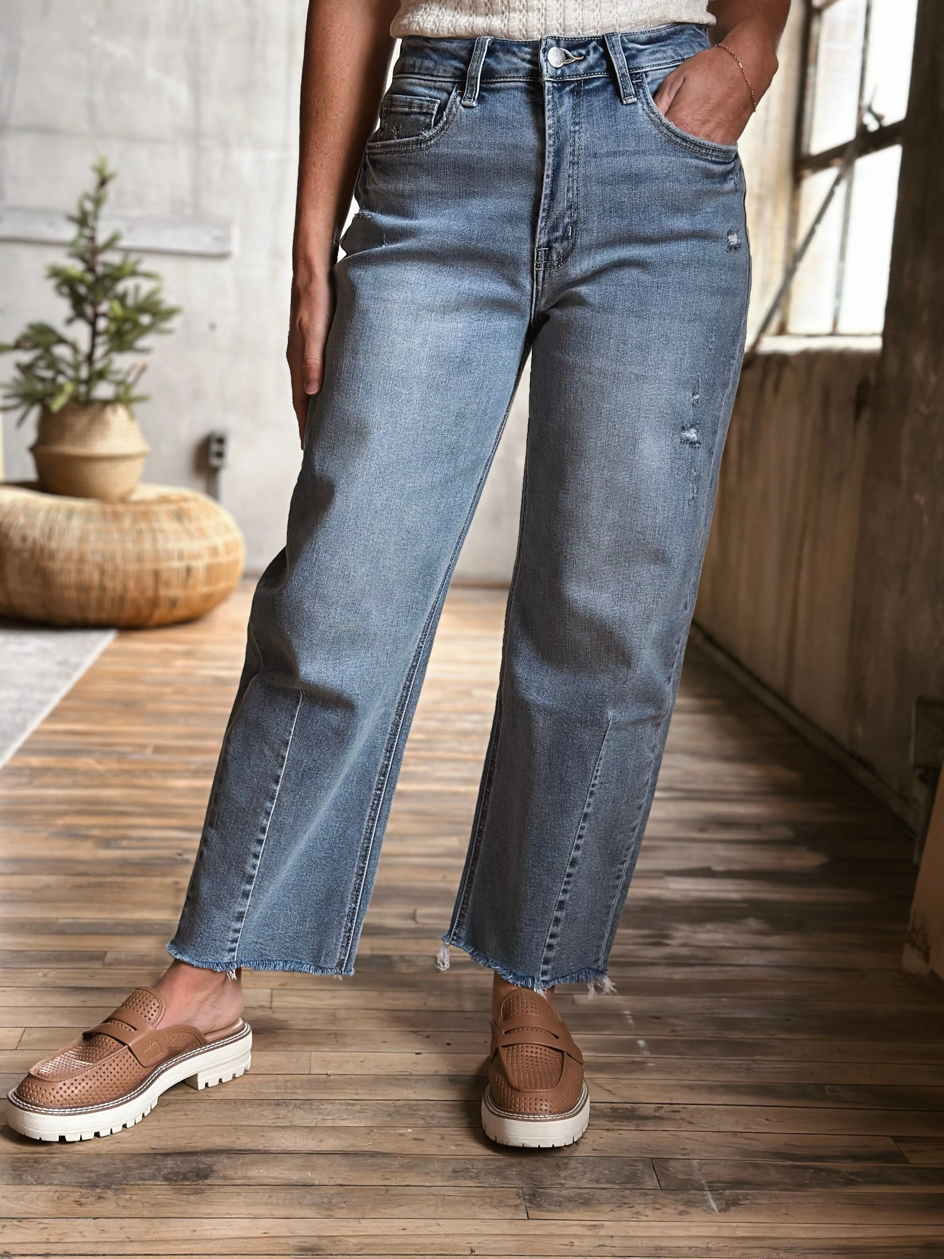 Barrel Leg Jeans by Flying Monkey