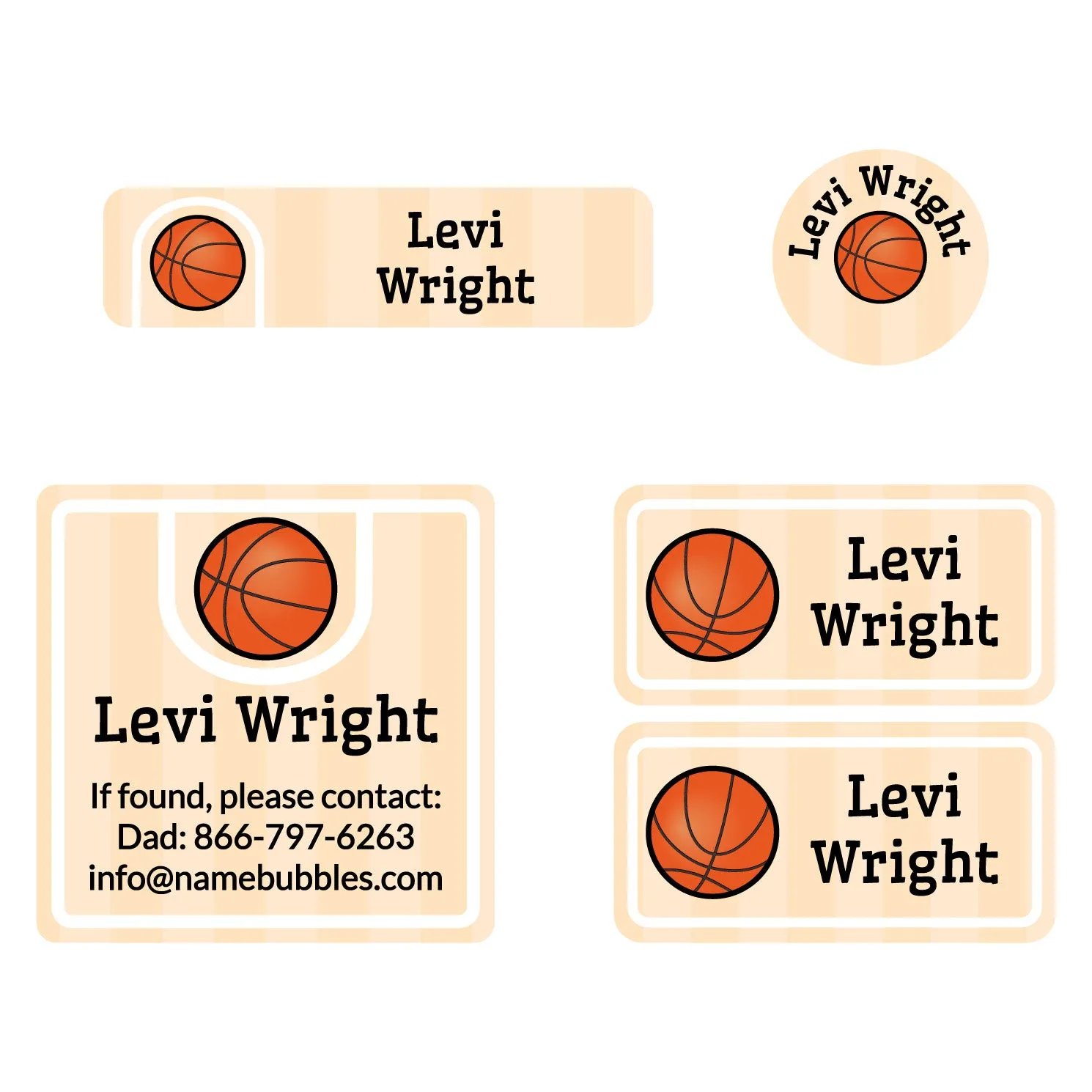 Basketball Sports Labels Pack
