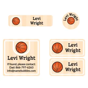 Basketball Sports Labels Pack