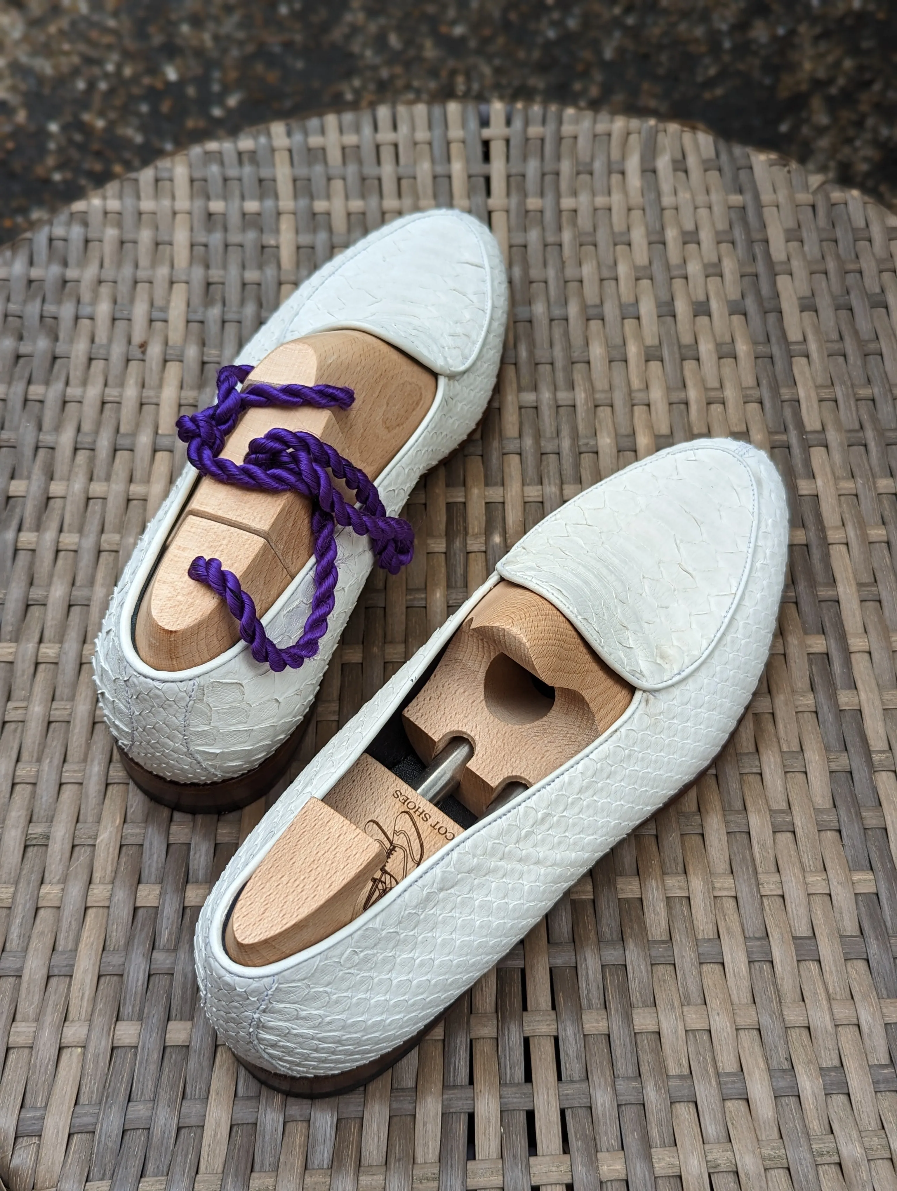 Belgian Loafer - White Python