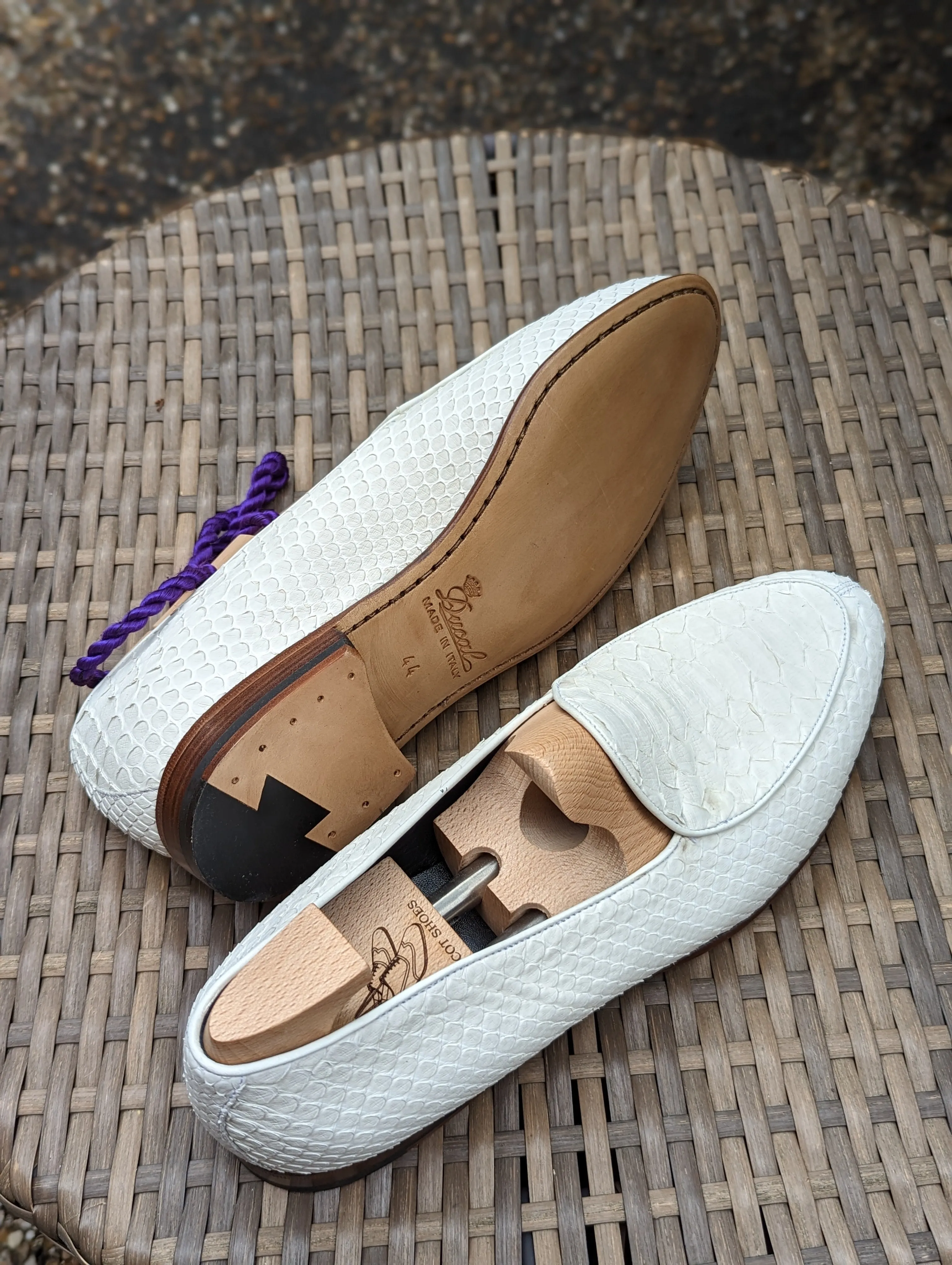 Belgian Loafer - White Python