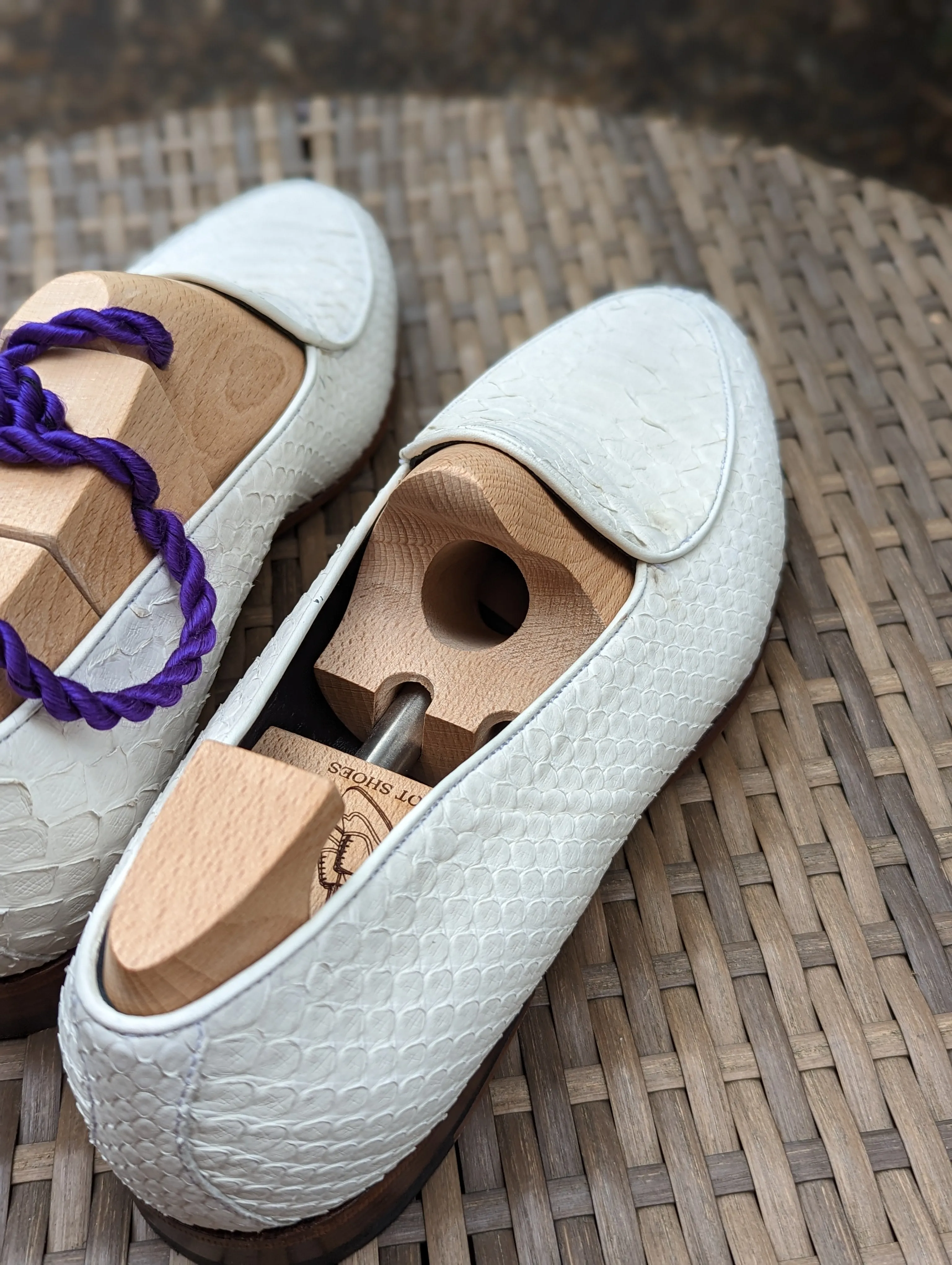 Belgian Loafer - White Python