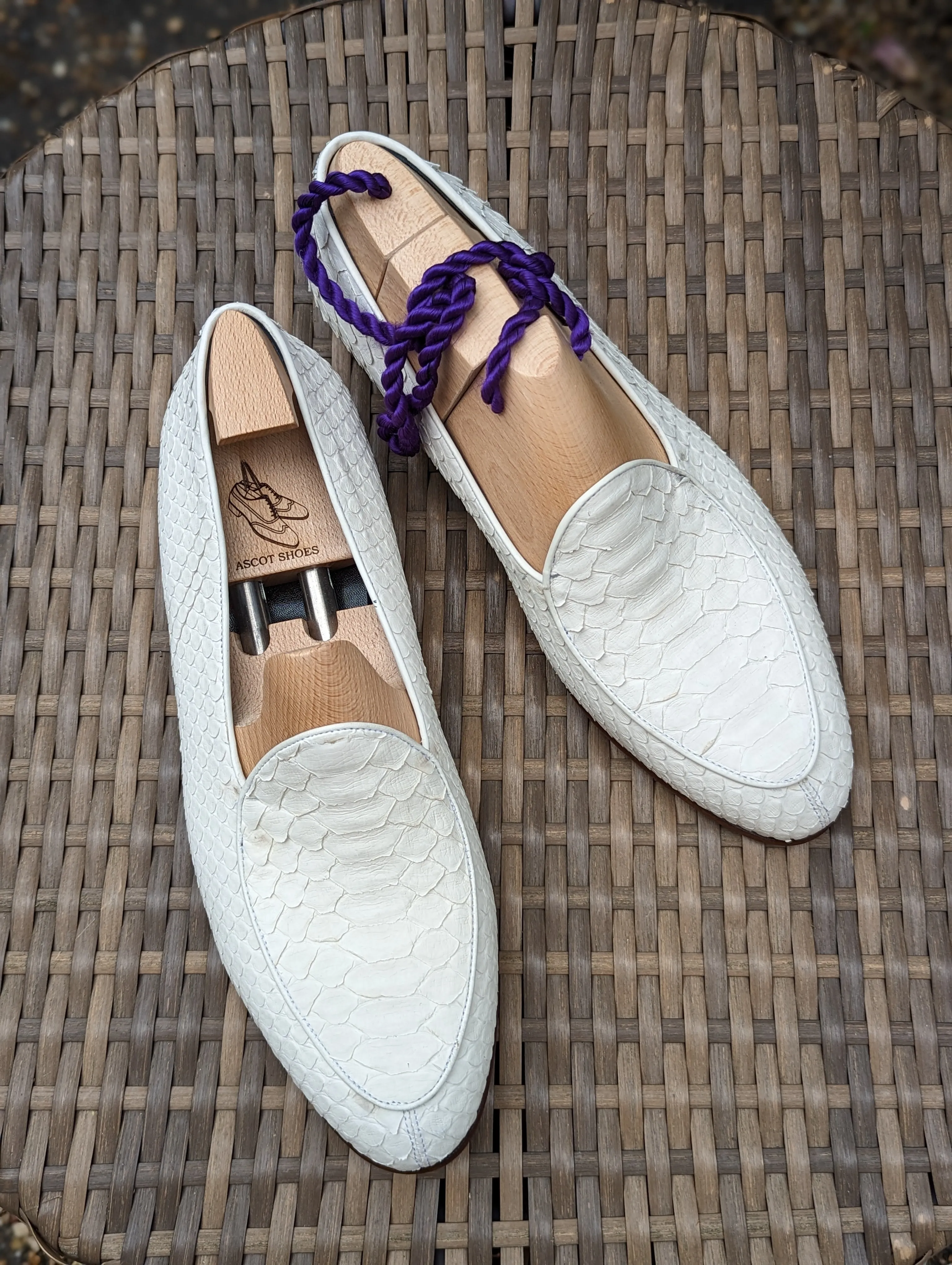 Belgian Loafer - White Python