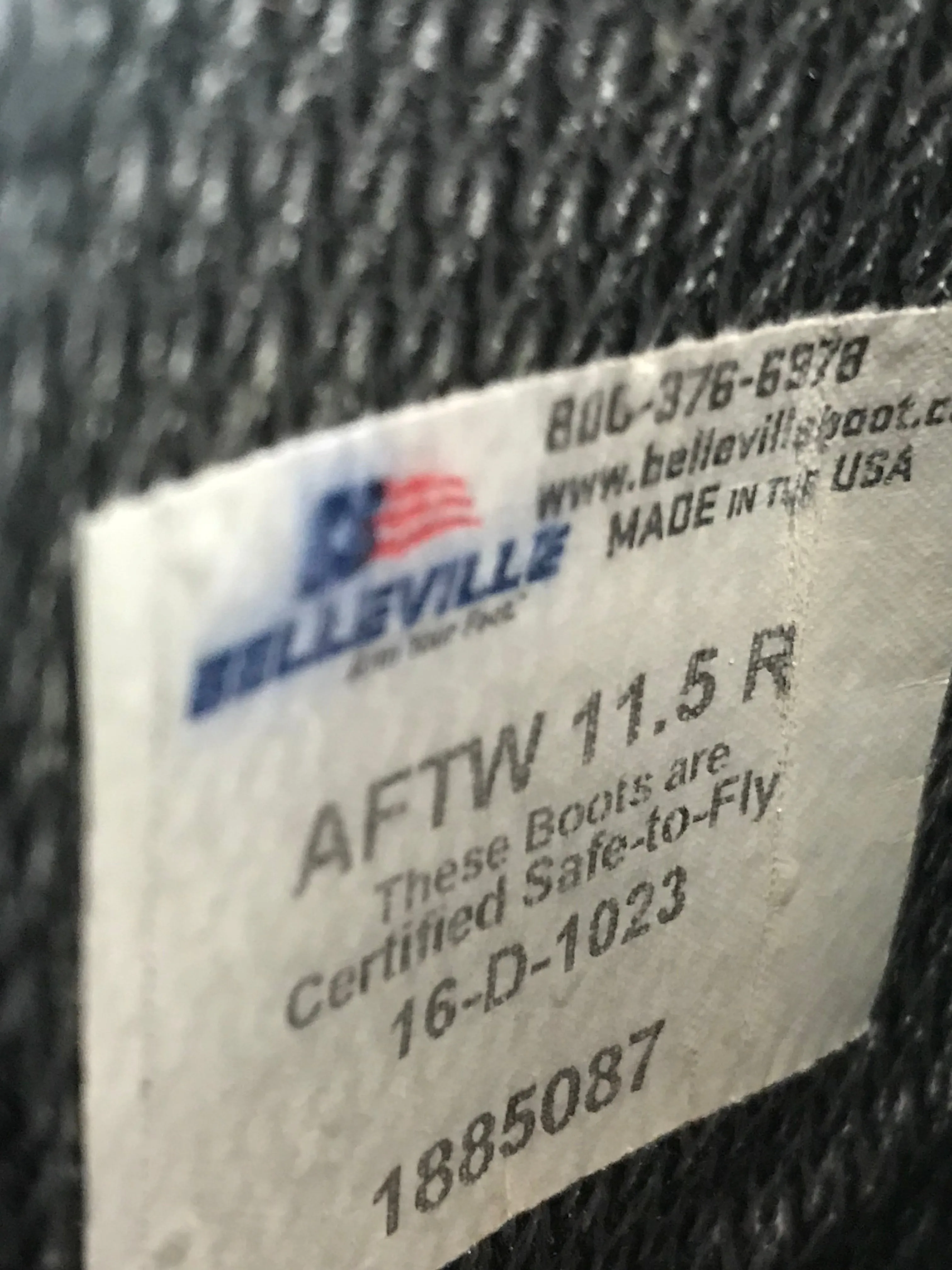 BELLEVILLE BELLE VILLE AFTW AIR FORCE SAFE TO FLY Men's Size 11.5R Suede Boots 16-D-1023