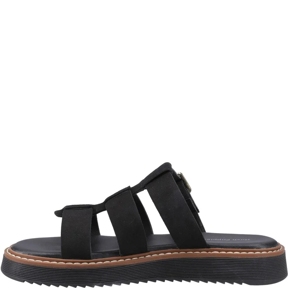 Black Celeste Slide Sandals