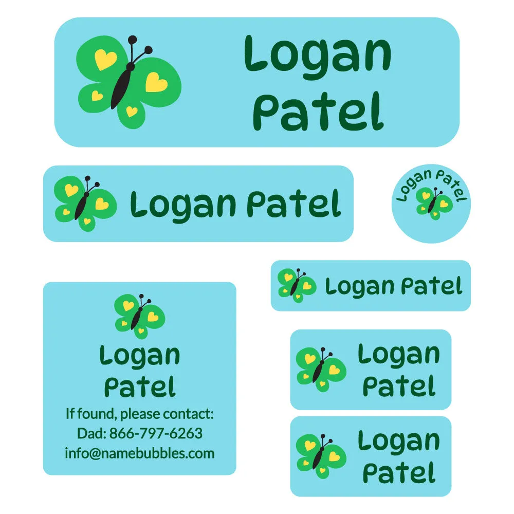 Butterfly School Labels Pack