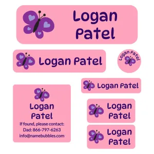 Butterfly School Labels Pack