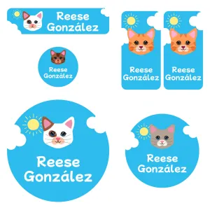 Cats Preschool Labels Pack
