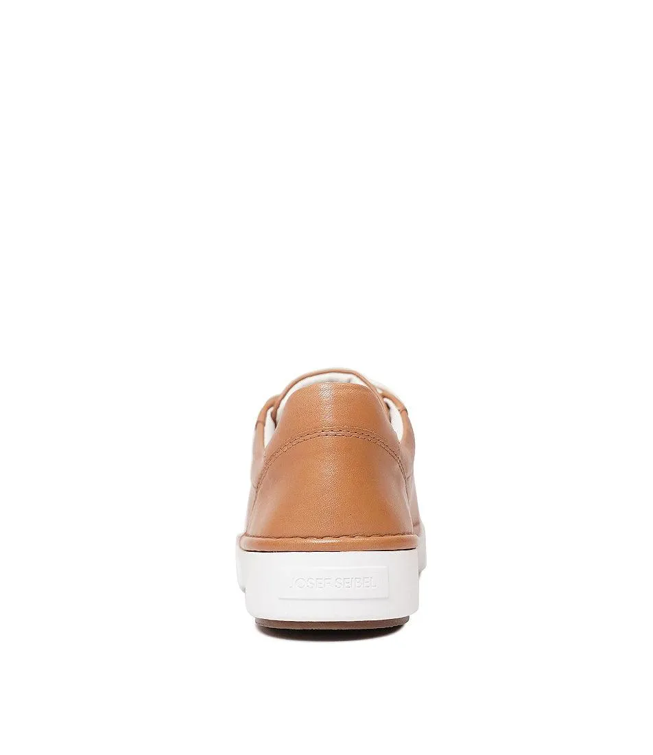 Claire 01 Camel Leather Sneakers