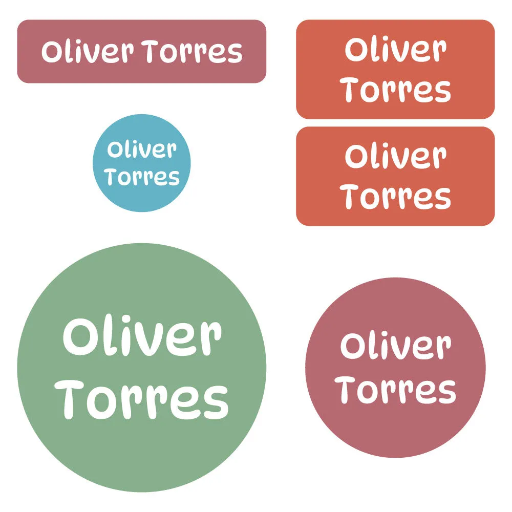 Color Combos Preschool Labels Pack