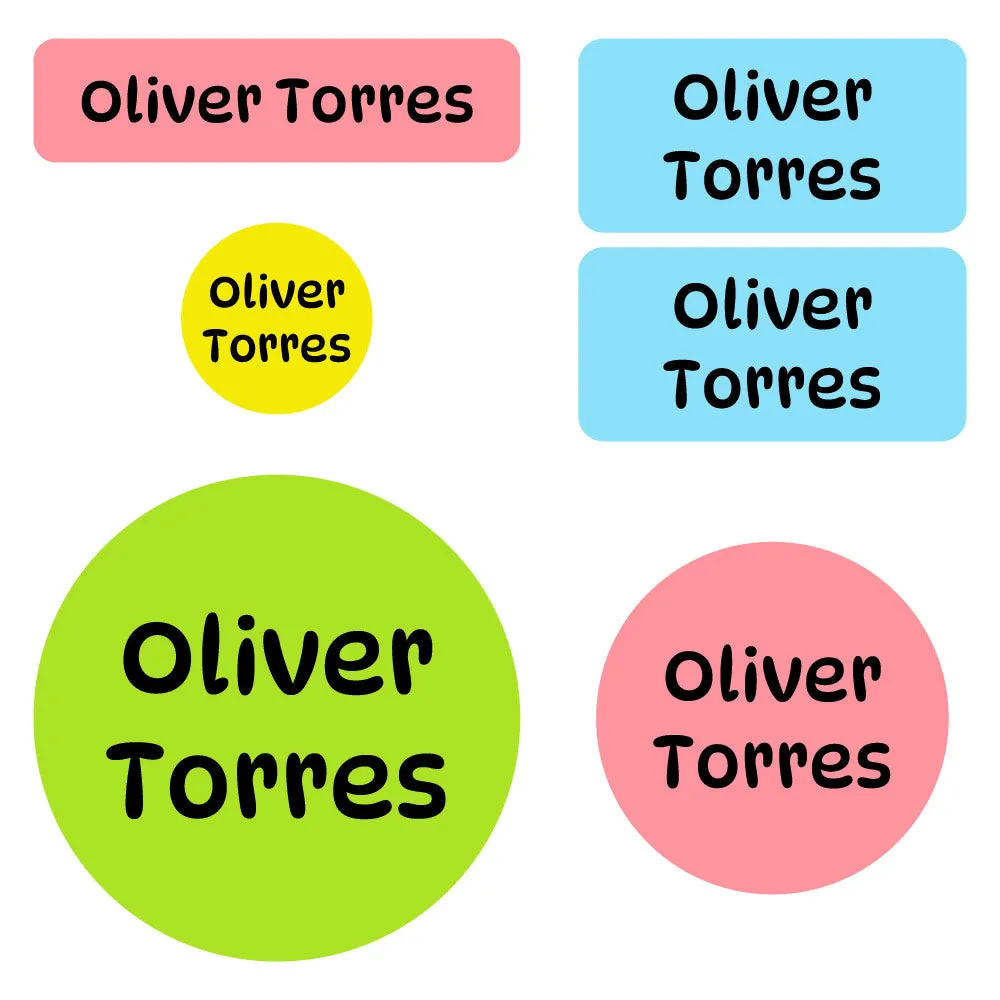 Color Combos Preschool Labels Pack