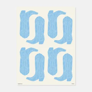 Cowboy Boots Print by Graphics by Eva
