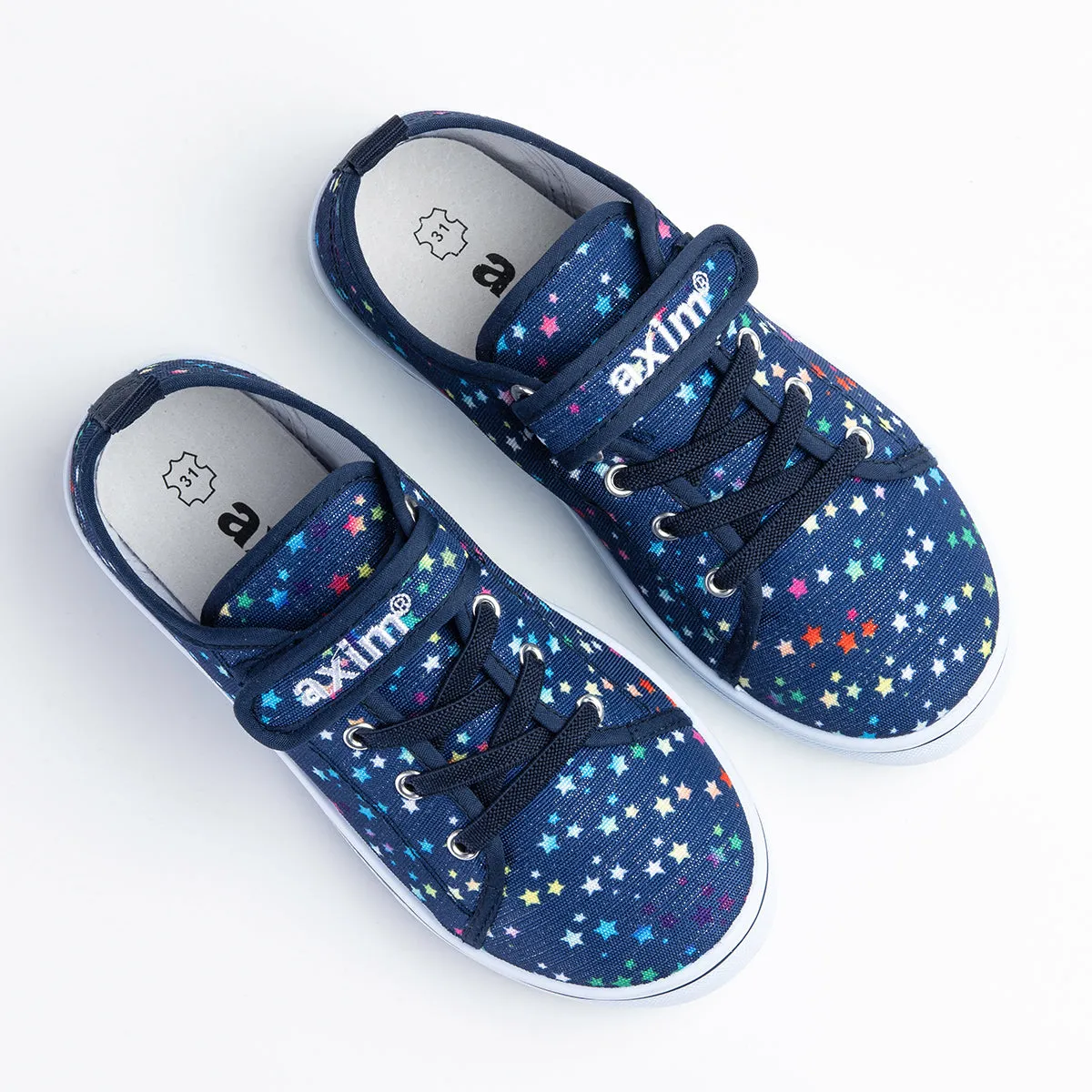 Dark Blue Sneakers with Star Pattern | 5TE22109-DB
