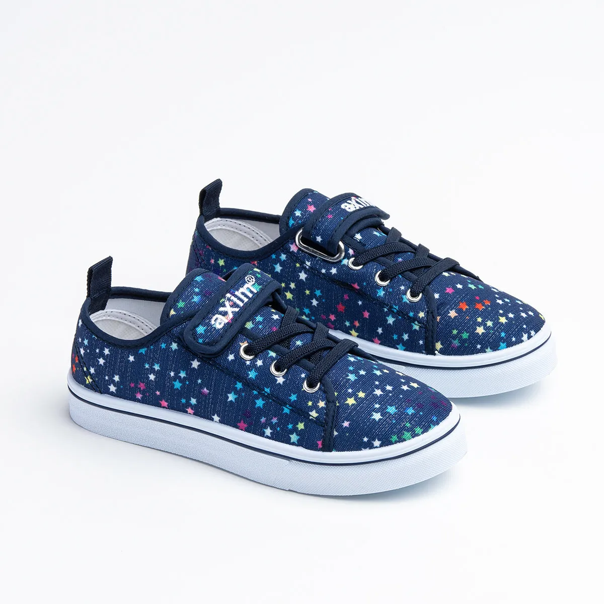 Dark Blue Sneakers with Star Pattern | 5TE22109-DB