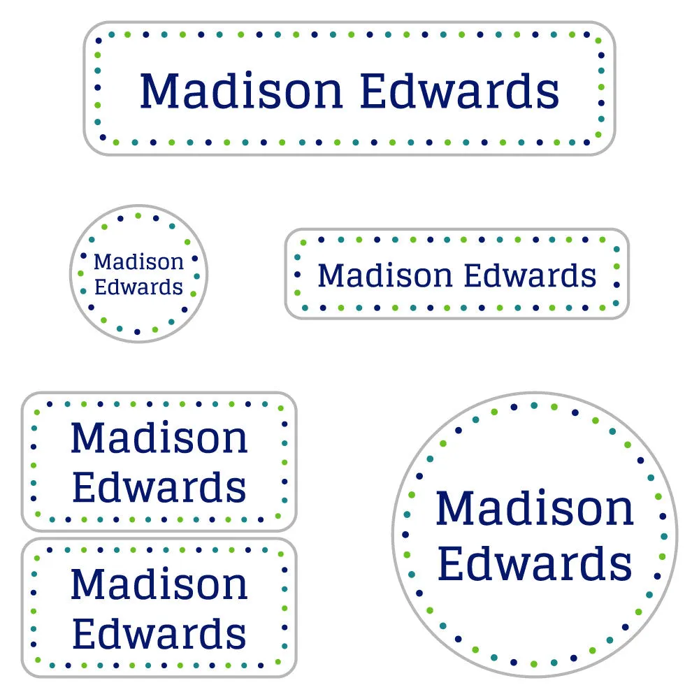 Dots Daycare Labels Pack