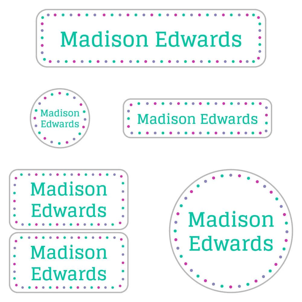Dots Daycare Labels Pack