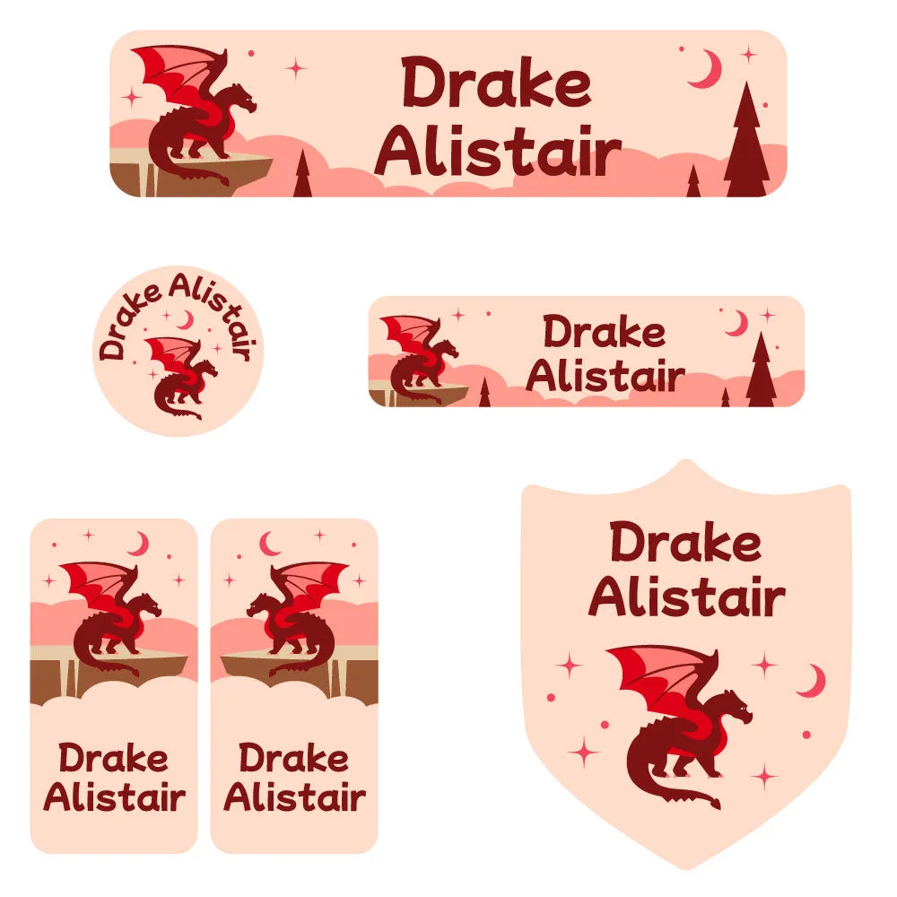 Dragon Daycare Labels Pack