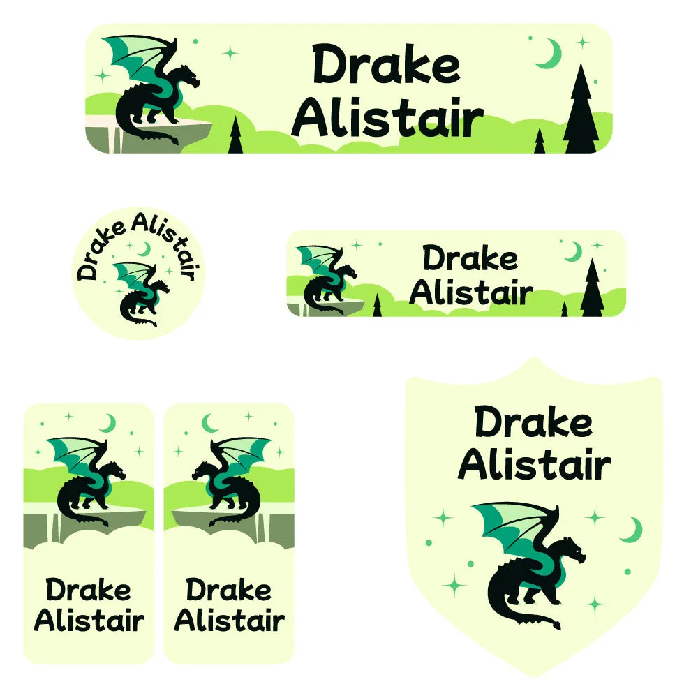 Dragon Daycare Labels Pack
