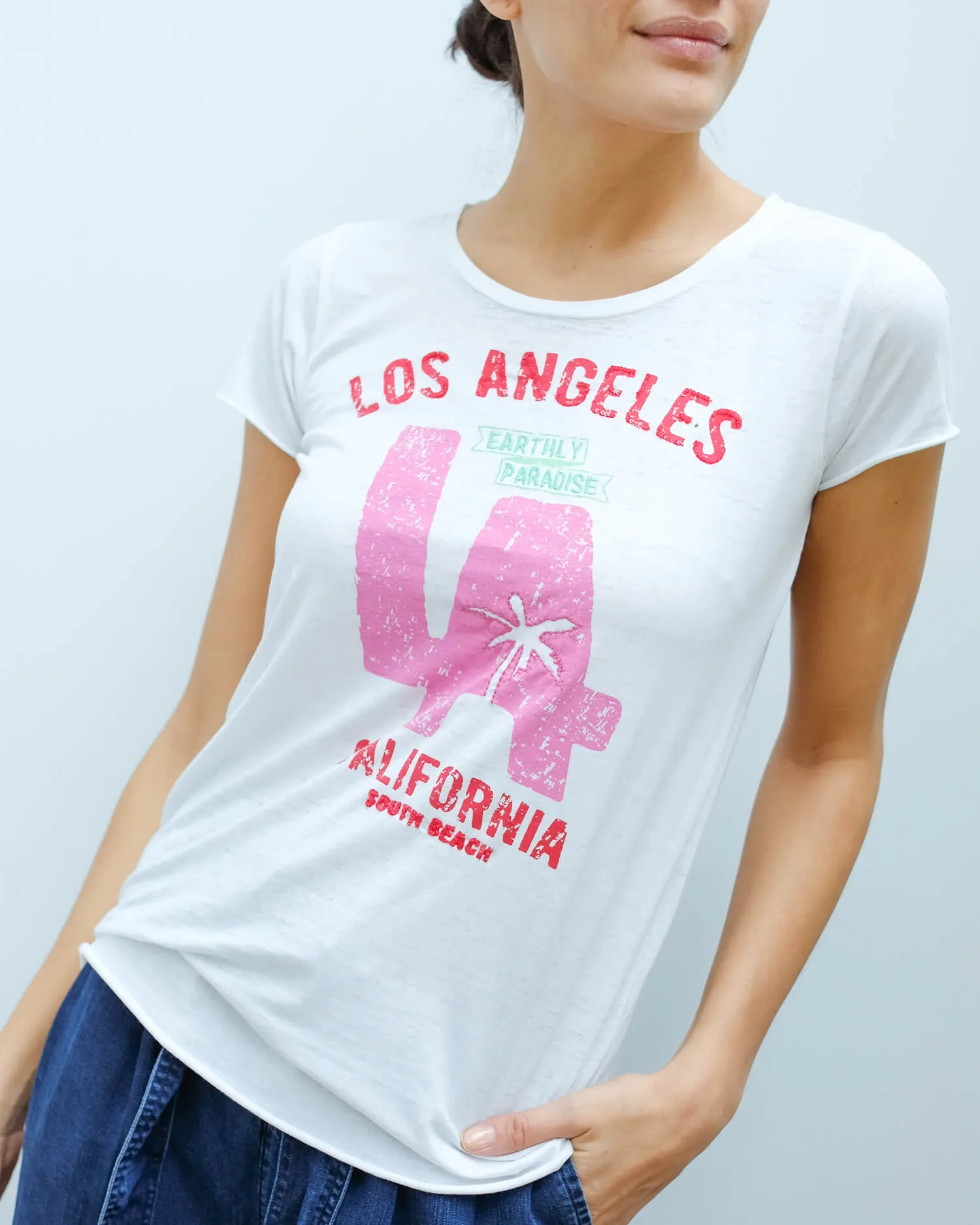 FIVE LA Tee in white