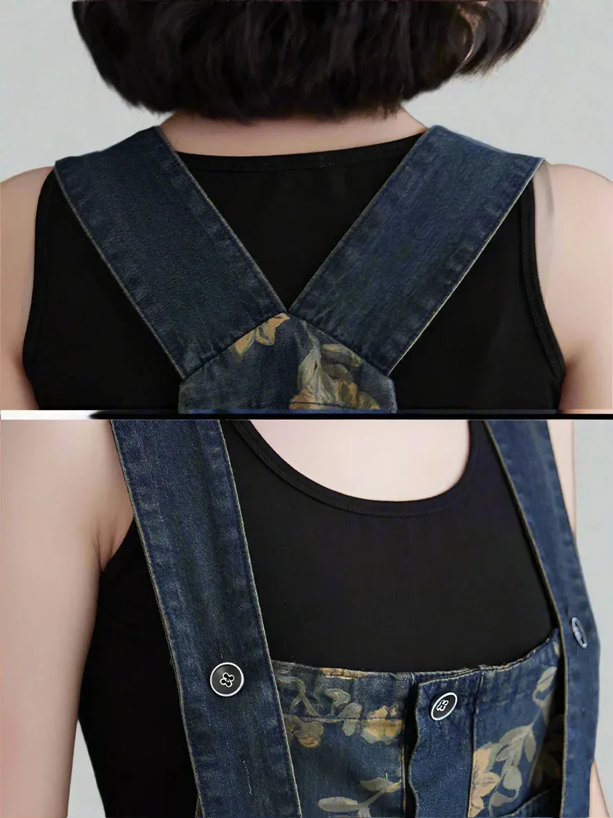 Floral Fields Jumpsuit Overall Dungaree