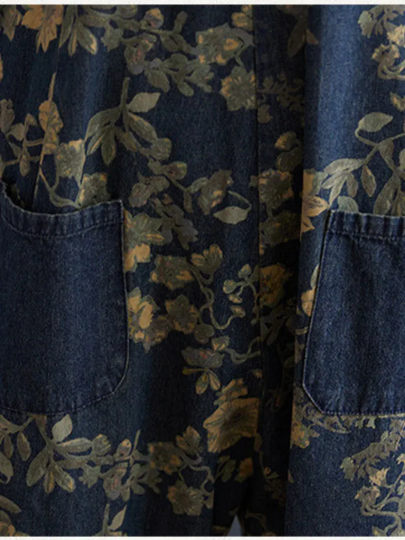 Floral Fields Jumpsuit Overall Dungaree