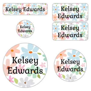 Flowers Preschool Labels Pack
