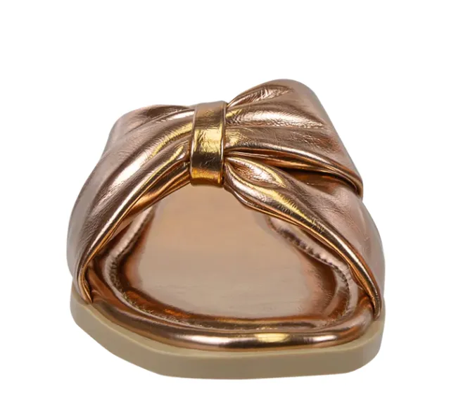 Goa In Bronze Flat Sandals
