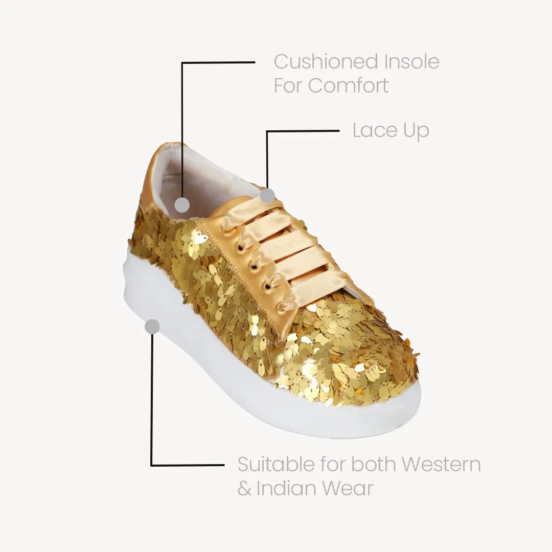 Golden Hour Sequin Sneakers