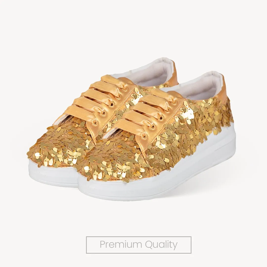 Golden Hour Sequin Sneakers
