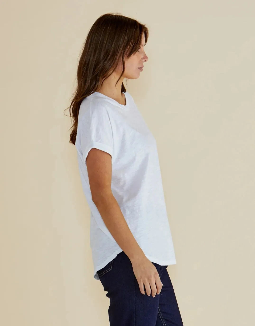 Hailey Short Sleeve Tee - White