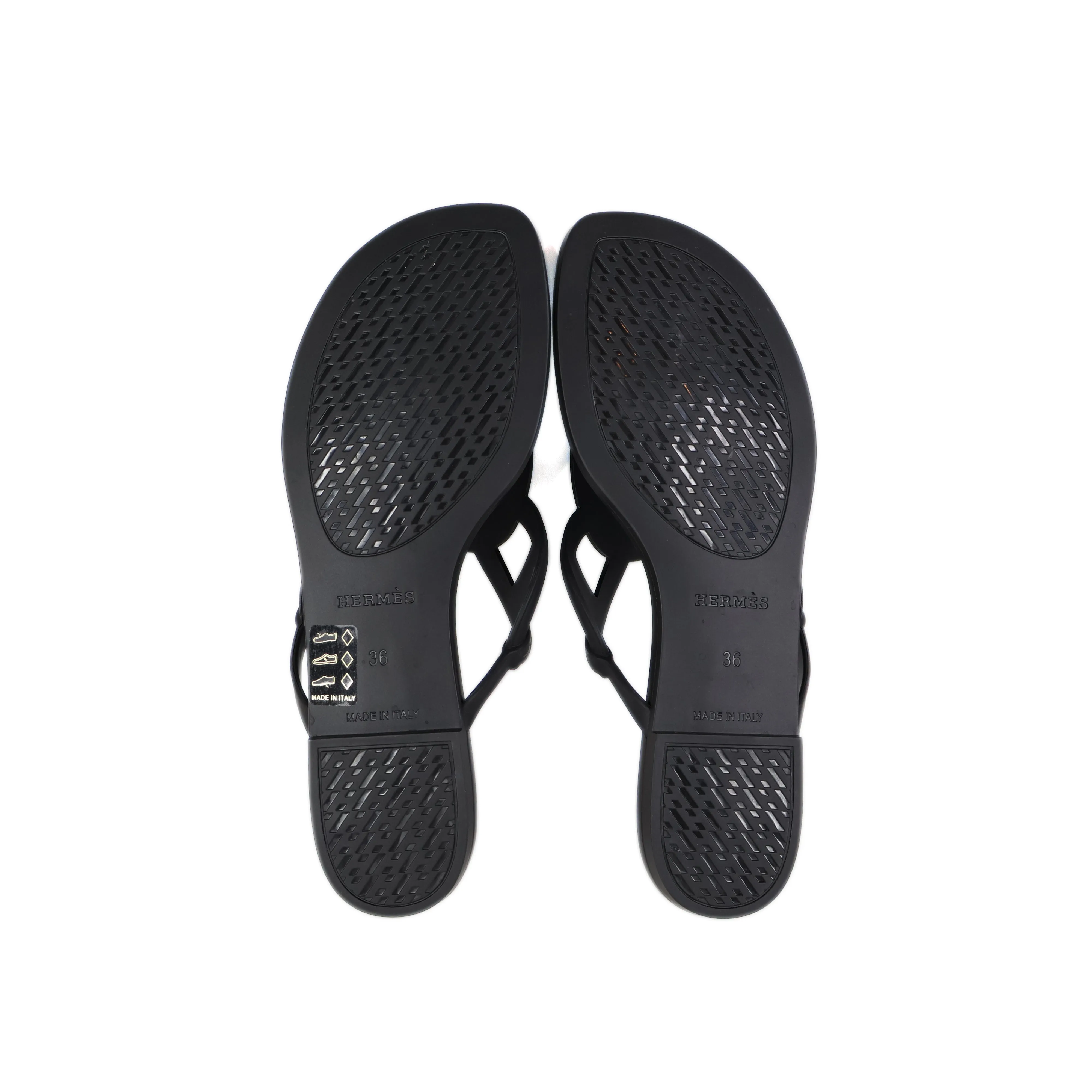 Hermes Sandals Jelly Black