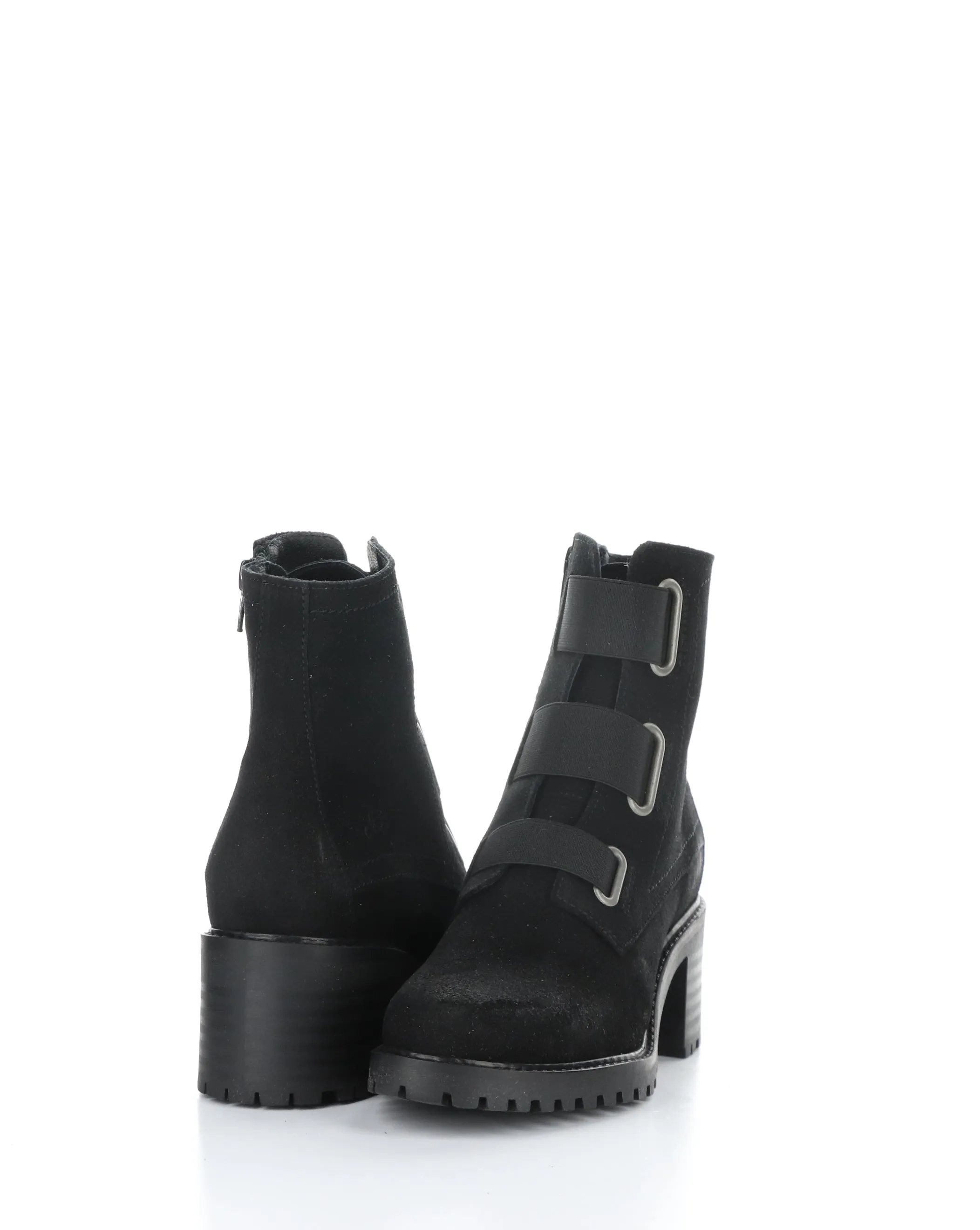 INDIE Black Suede Elasticated Boots
