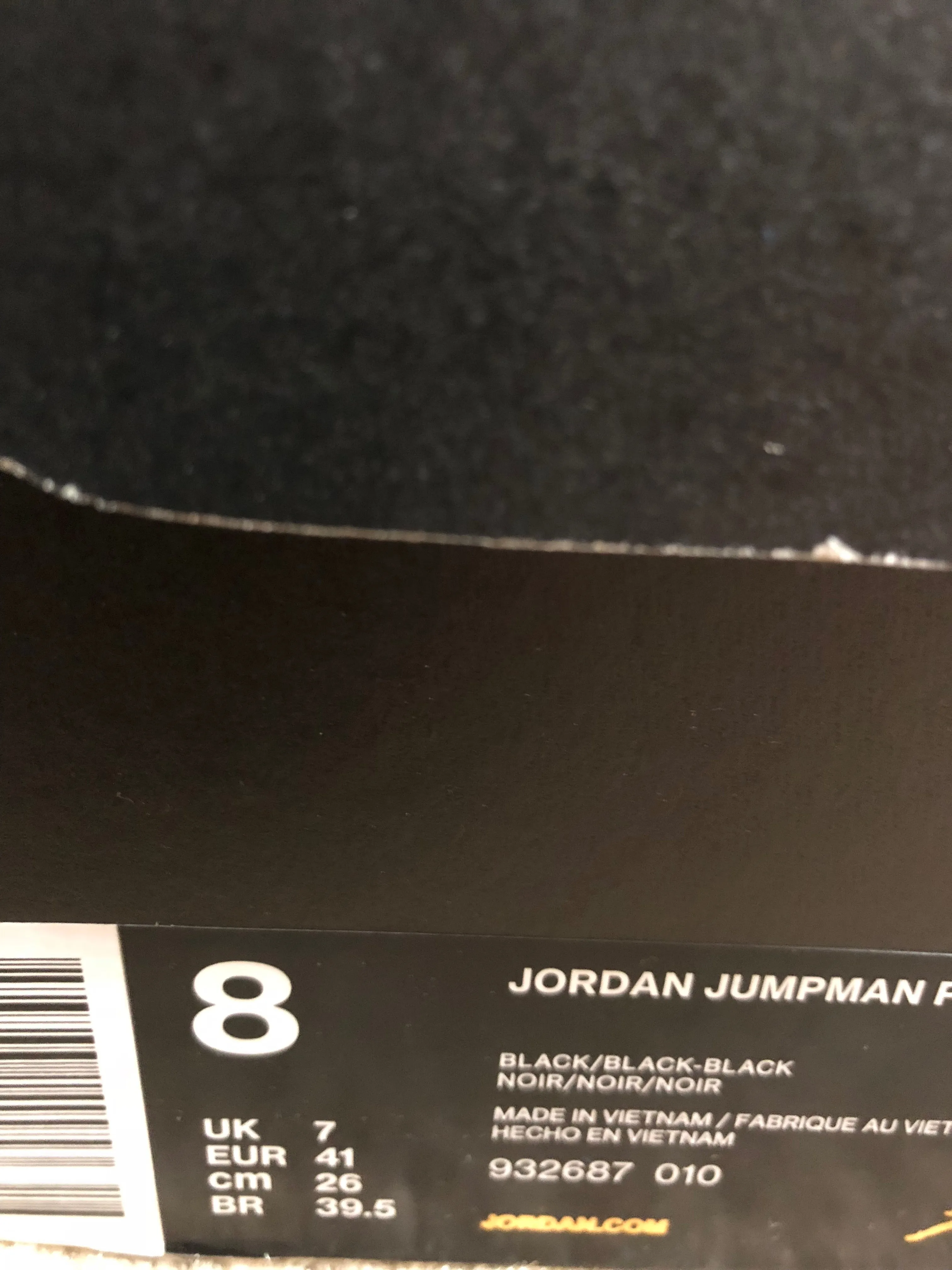Jordan Nike Jumpman Pro Quick 932687-010 Men's Size 8/Size 12/Size 13 Black Basketball