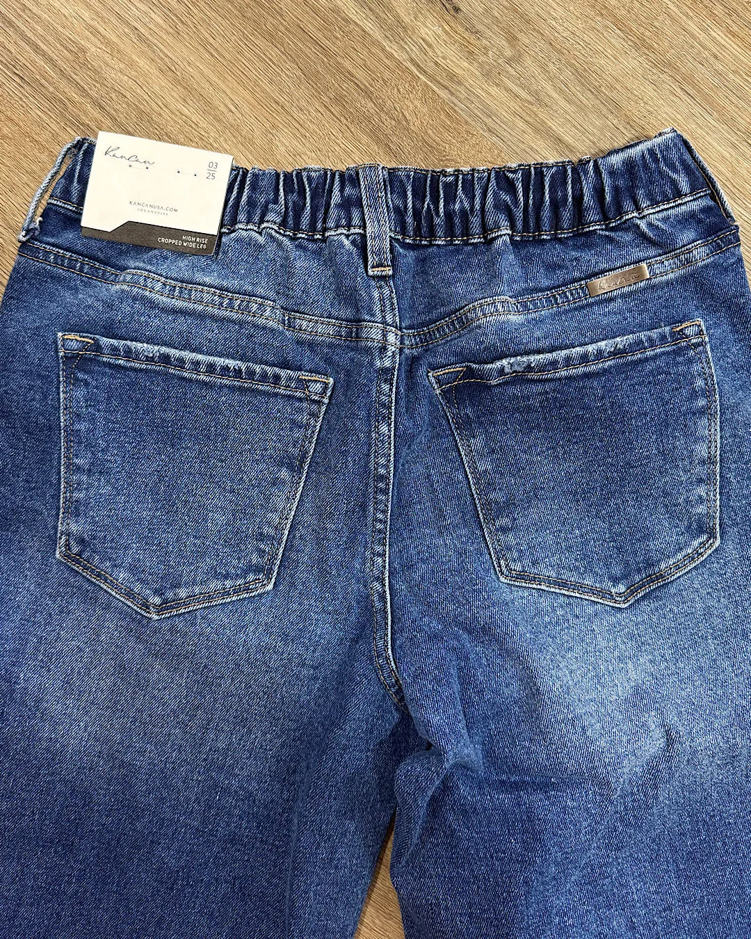 KanCan Jennifer Rolled Cuff Wide Leg Jeans
