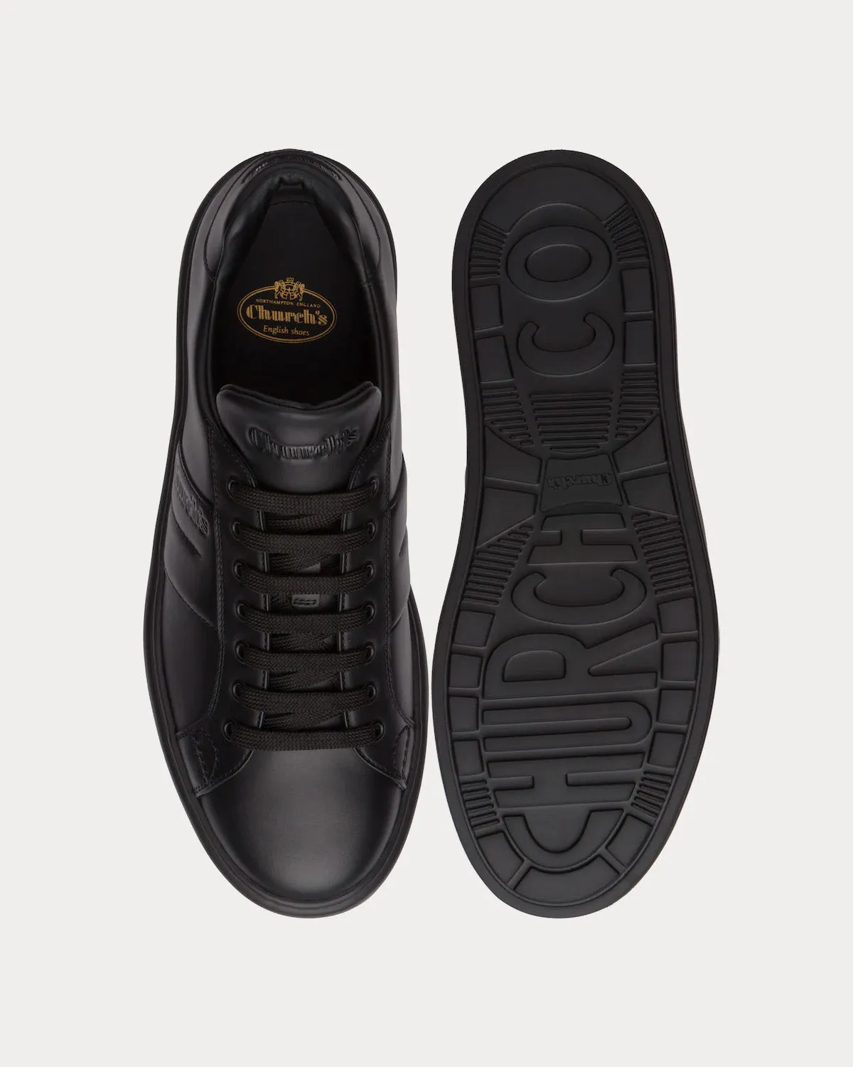 Mach 3 Calf Leather Classic Black Low Top Sneakers