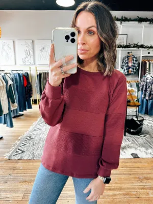 Mandy's Mauve Textured Top -ALL SALES FINAL