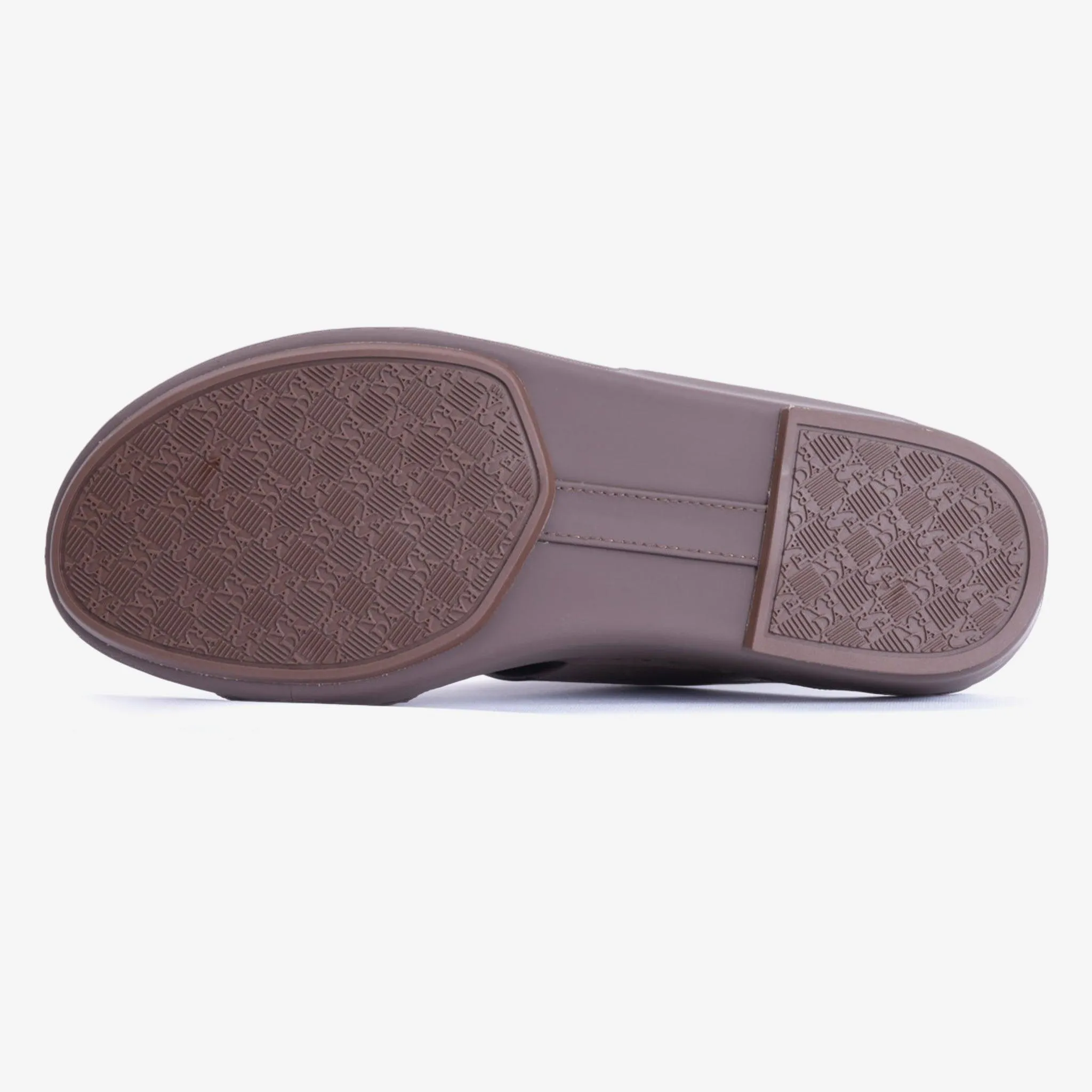 MATTE ARABIC SANDAL WITH SIDE STYLISH TRIM BROWN