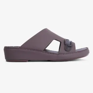 MATTE ARABIC SANDAL WITH SIDE STYLISH TRIM BROWN