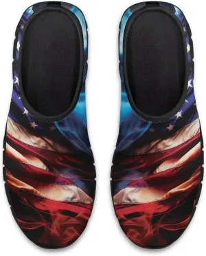 Men's Fashion Sneakers Slip On Walking Loafers Travel ShoesBlack Sole