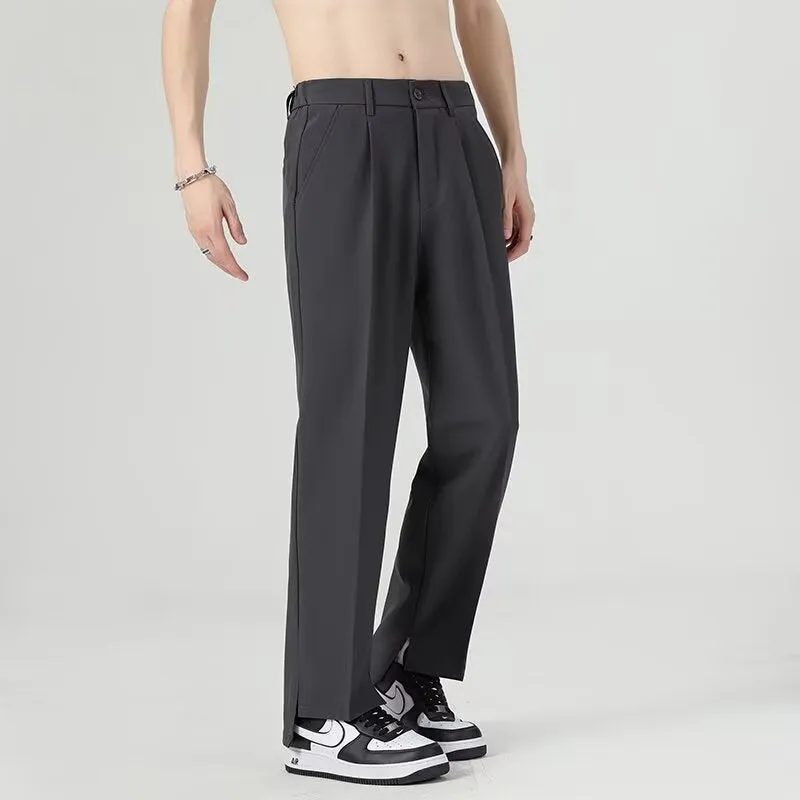 Mens Harem Pants  Tapered Fit  Drapey Fabric  Pleated Front  Ankle Length