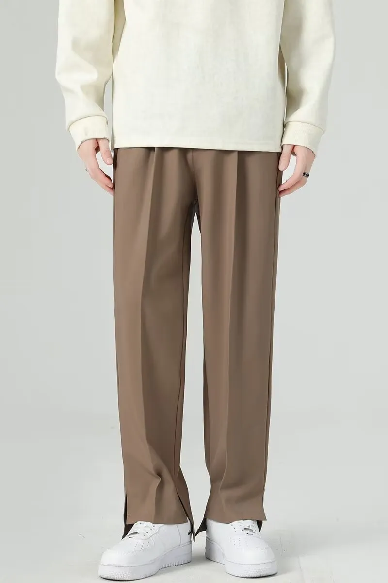 Mens Harem Pants  Tapered Fit  Drapey Fabric  Pleated Front  Ankle Length