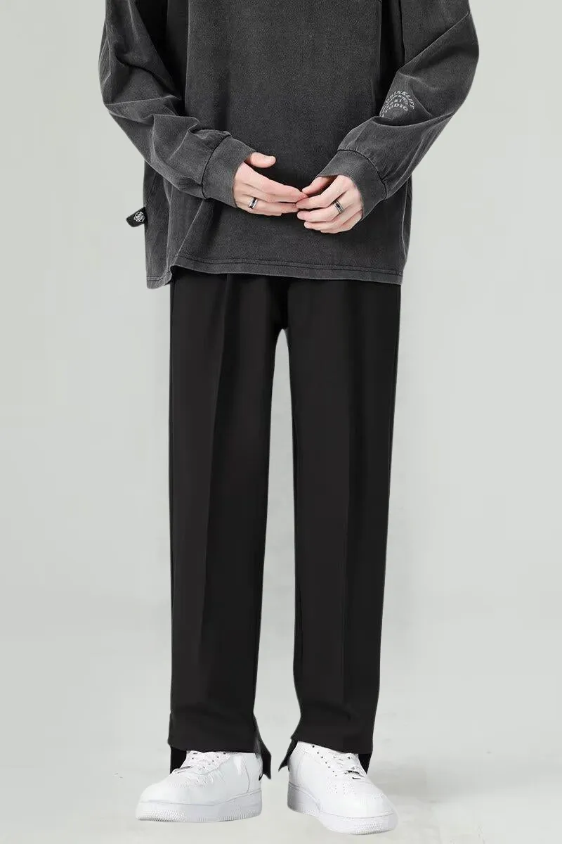 Mens Harem Pants  Tapered Fit  Drapey Fabric  Pleated Front  Ankle Length