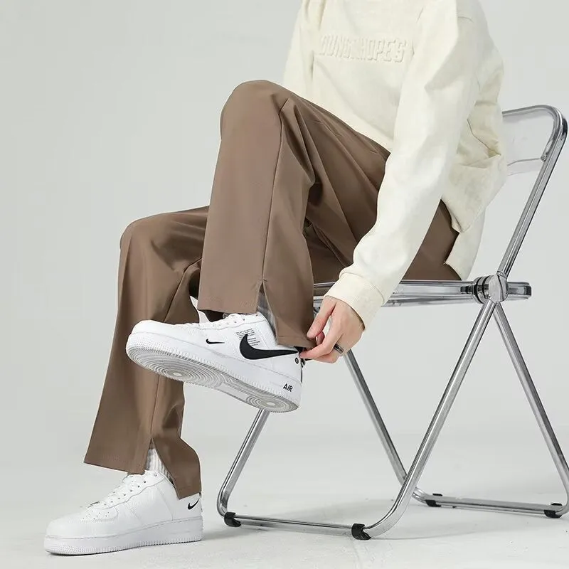 Mens Harem Pants  Tapered Fit  Drapey Fabric  Pleated Front  Ankle Length